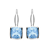 Bezel Set Blue Topaz Earrings - Isaac Westman - 1